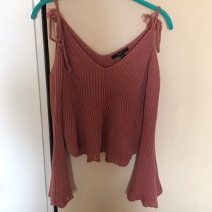 Long Sleeve Cold Shoulder Top